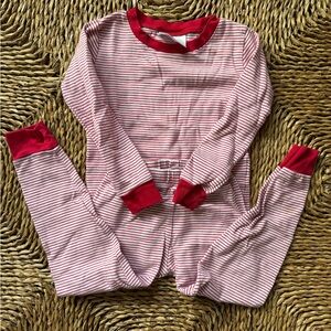 LAKE Red and White Striped Kids Pajama Set